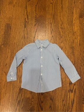 Jacadi Boys Blue & White Striped Button-Down Shirt